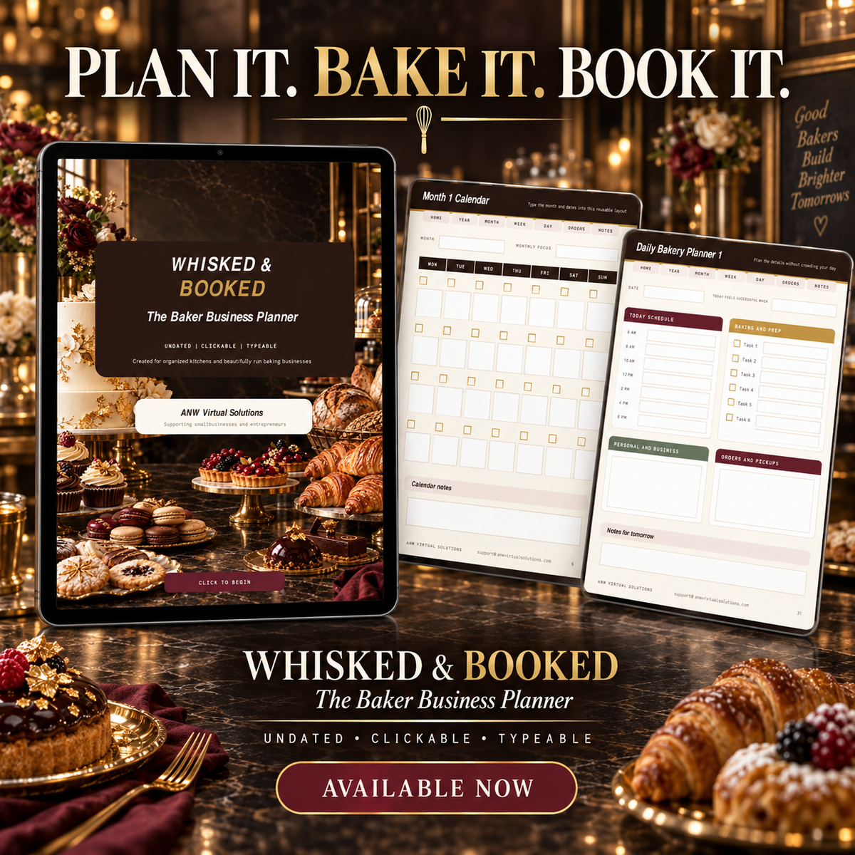 Whisked & Booked: The Baker Business Planner