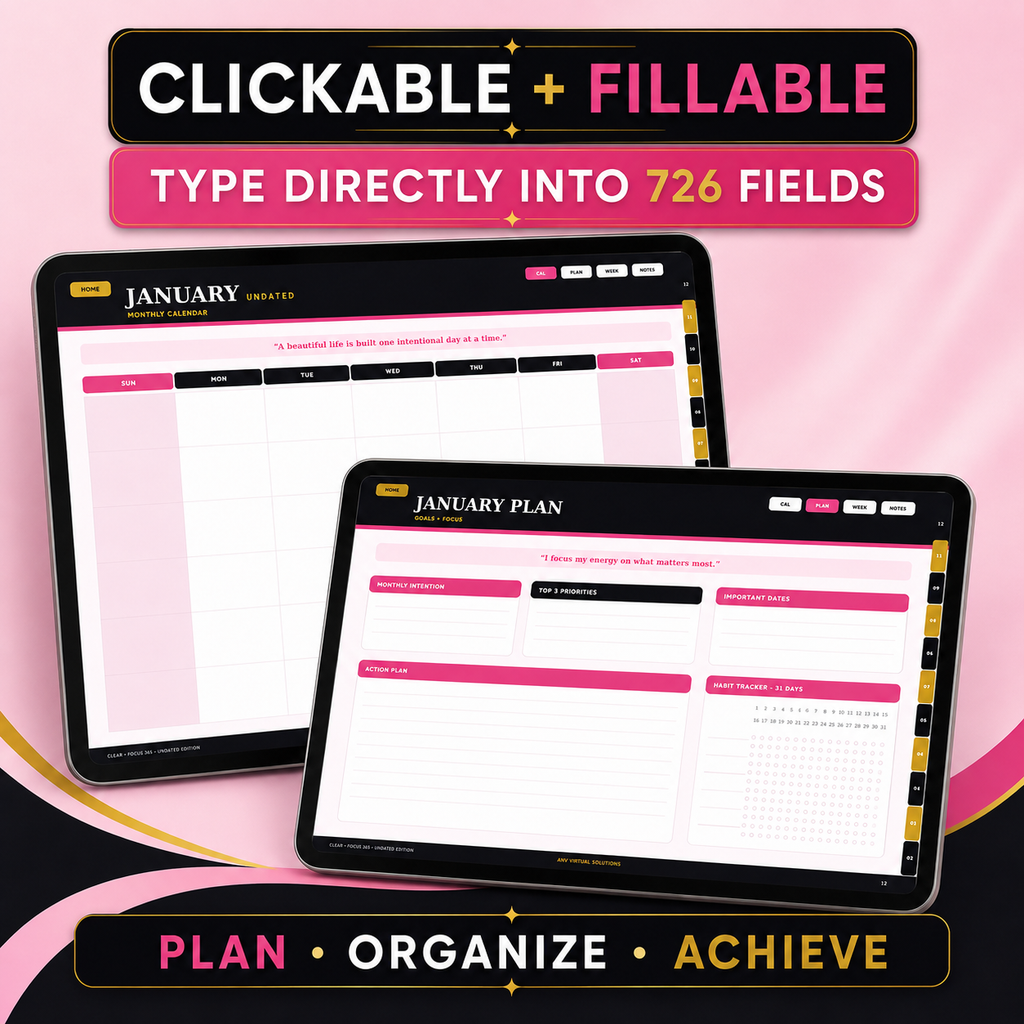 The Click & Flourish Digital Organizer